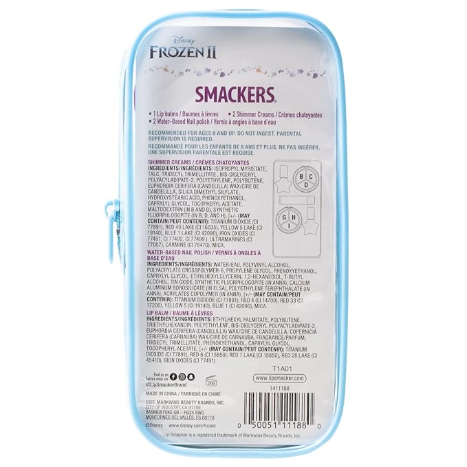 Lip Smacker Disney Frozen II Pouch Makeup Set And Bag For Girls (Pack of 2)-Velvo Beauty