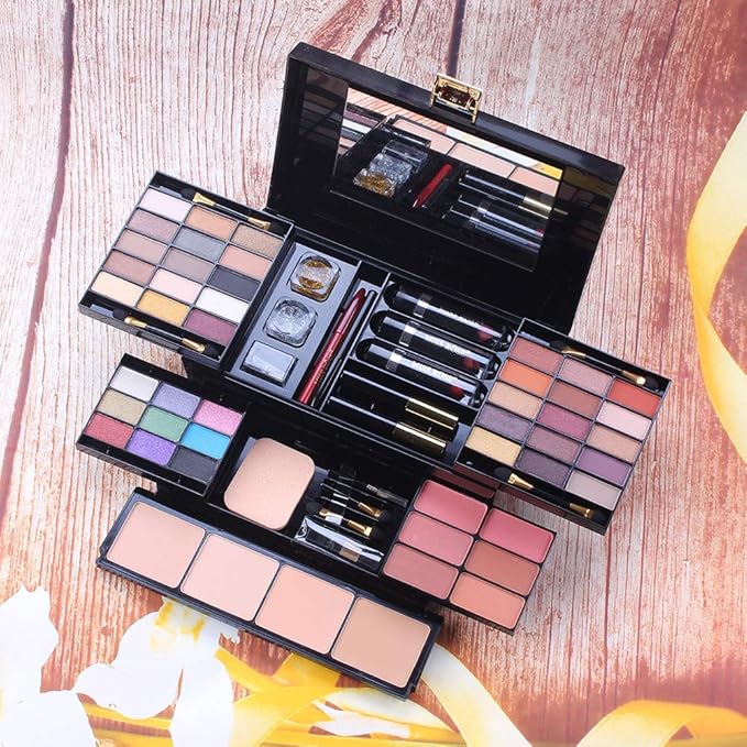 Professional 39 Colors Eyeshadow Palette All-in-one Cosmetic Makeup Gift Set including Matte Shimmer Highly Pigmented Eye Shadows, Blush, Pressed Powder and Lipstick-Velvo Beauty