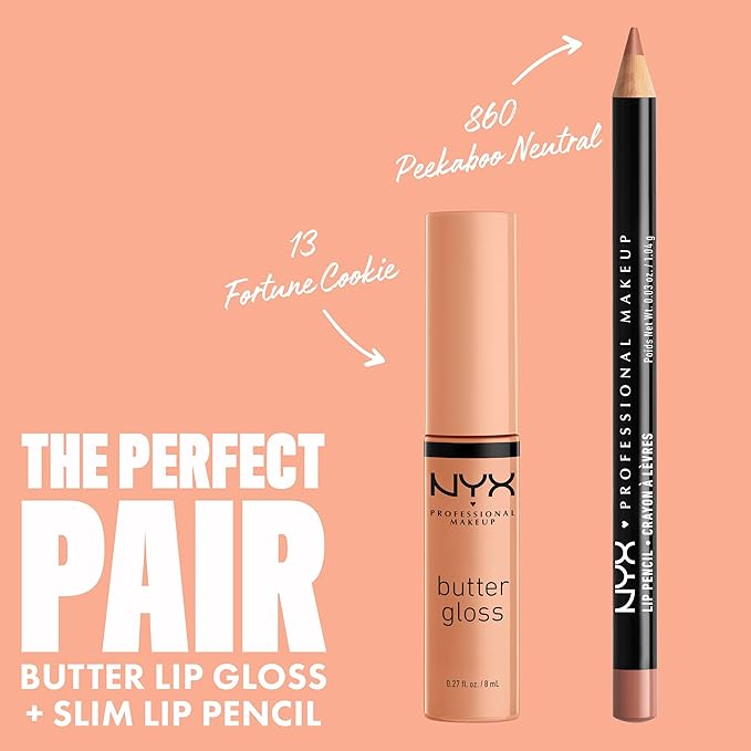 NYX PROFESSIONAL MAKEUP Butter Gloss, Non-Sticky Lip Gloss - Fortune Cookie (True Nude)-Velvo Beauty