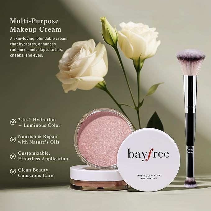 Multi Glow Balm Set, Cream Blush with Double-ended Brush, Radiant Finish, Hydrating, Creamy, Radiant Finish, Lightweight & Blendable Color, Face Balm-Velvo Beauty