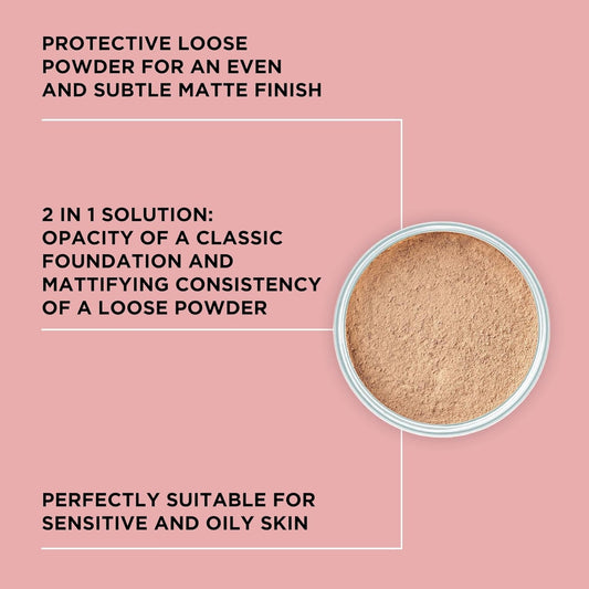 ARTDECO Mineral Powder Foundation - honey – loose setting powder for a smooth & matte finish - medium coverage - perfect for sensitive & oily skin - makeup with zinc & magnesium - vegan - 0.53 Oz-Velvo Beauty