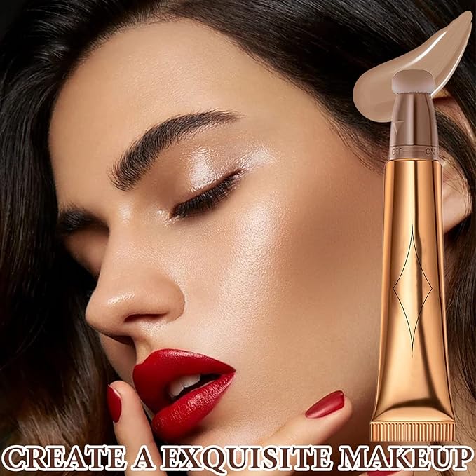 Liquid Contour Beauty Wand,Stick with Cushion Applicator,Cream Contour,Long Lasting Smoothly Moisturizng Silky Contour Stick Face Contouring Stick-Velvo Beauty