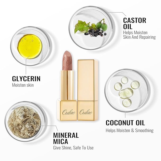 Oulac Pink Lipstick for Women with Metallic 3D Shine Lightweight Hydrating Formula, High Impact Lip Color, Vegan Beauty, Full Coverage Lip Makeup, Christmas Gifts for Women, Hip & Hippie(11)-Velvo Beauty