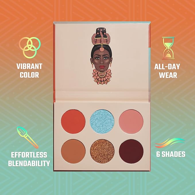 Juvia's Place Olori 3 - Coral, brown, Bronze, Shades of 6, Eyeshadow Palette, Professional Eye Makeup, Pigmented Eyeshadow Palette, Makeup Palette for Eye Color & Shine, Pressed Eyeshadow Cosmetics-Velvo Beauty