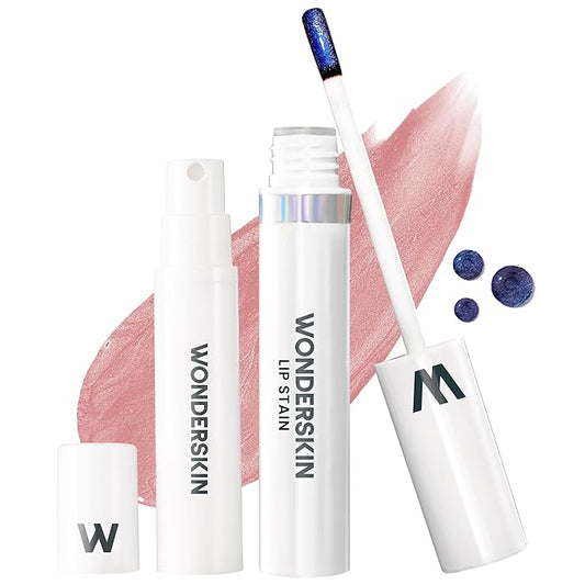 Wonderskin Wonder Blading All Day Lip Stain Peel Off Masque and Reveal Kit - Long Lasting, Waterproof Nude Lip Tint, Transfer Proof Natural Makeup Stain Kit (XOXO)-Velvo Beauty