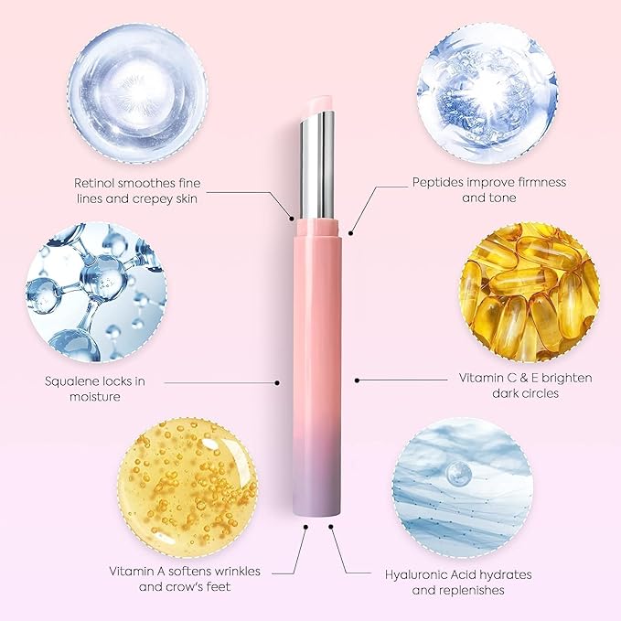 Eye Cream for Dark Circles & Puffiness: Instant Eye Bag Remover Puffiness Treatment, Retinol Eye Stick Bag Blam for Anti Aging - Repair Fine Lines, Crow's Feet & Wrinkles Visibly For Women and Men-Velvo Beauty