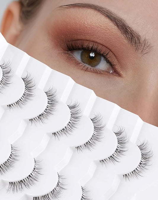 Natural Lashes Mink Natural Eyelashes False Eyelashes Natural Look False Lashes Wispy Eye Lashes Cat Eyelashes Fake Lashes KD292-Velvo Beauty