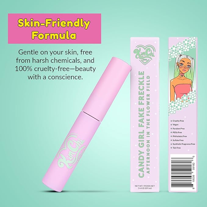 KimChi Chic Beauty Candy Girl Fake Freckle Pen, Natural-Looking and Fast-Drying Faux Freckles Face Makeup, Afternoon In The Flower Field Red-Brown Shade, 0.10 fl oz-Velvo Beauty