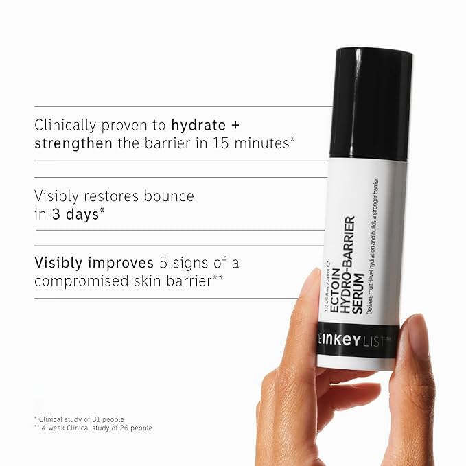 The INKEY List Ectoin Hydro-Barrier Serum, Advanced Dual-Action Serum, Boosts Hydration, Builds Stronger Skin Barrier, Lightweight Texture-Velvo Beauty
