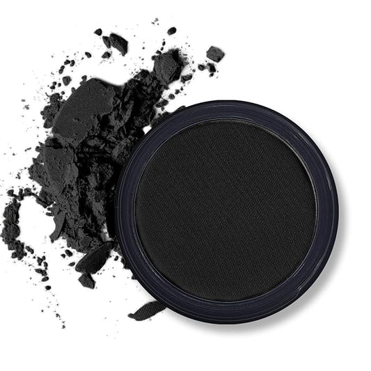 Erinde Black Matte Eyeshadow Palette, Single Black Smokey Pressed Powder Eye Shadow, Ultra-Blendable, Pigmented Color, Long Lasting, Halloween Goth Eye Makeup Palette, Cruelty-Free & Vegan-Velvo Beauty