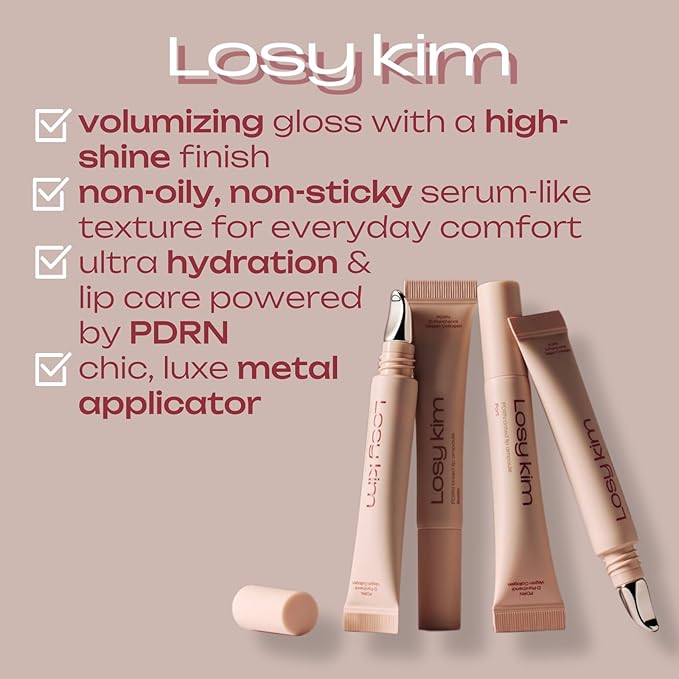 PDRN Tinted Lip Serum – High Gloss Ultra Hydrating Natural Glow, Non-Sticky Volumizing Color Glaze with Long-Lasting Shine, Nourishing Moisturizing Repair for Chapped Lips (0.34 oz)-Velvo Beauty