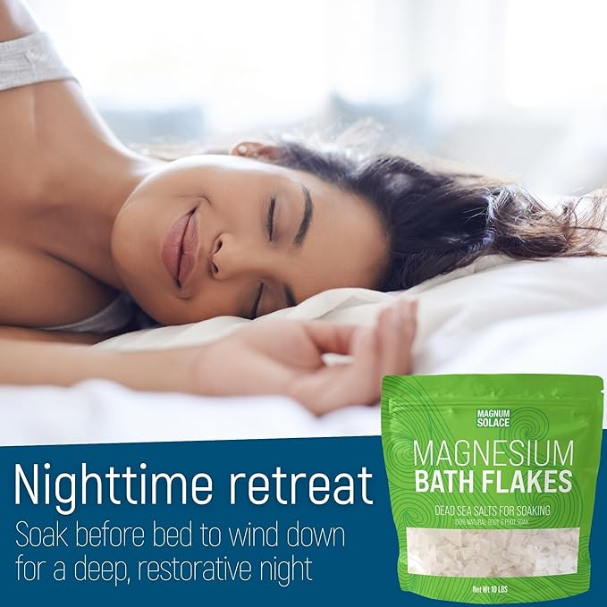 Magnesium Flakes for Bath - Magnesium Chloride Flakes - Dead Sea Salts for Soaking, 3 LBS-Velvo Beauty