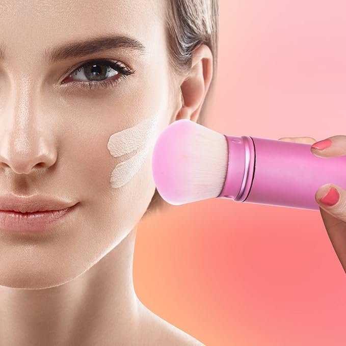 UNIMEIX Makeup Brush Sunscreen Applicator Retractable Kabuki Blush Brush Foundation Brush for Liquid Makeup, Bronzer, Cream or Powder-Velvo Beauty