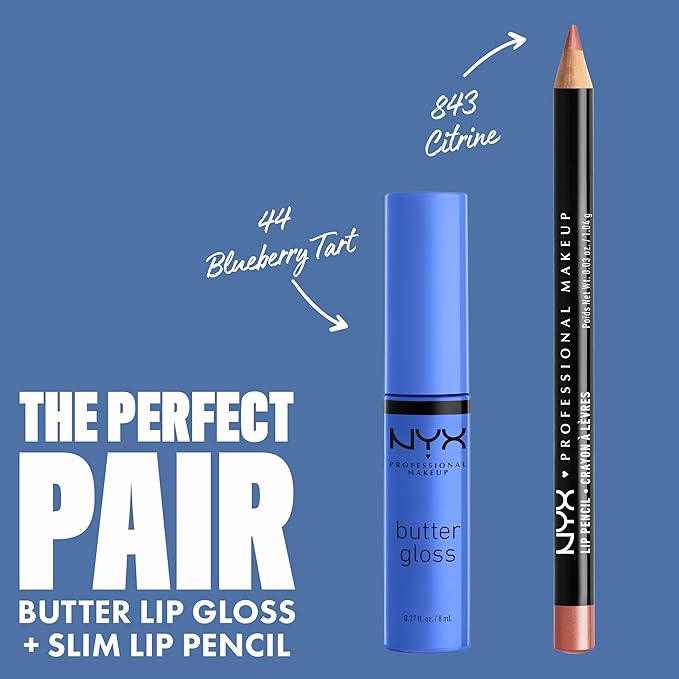 NYX PROFESSIONAL MAKEUP Butter Gloss, Non-Sticky Lip Gloss - Blueberry Tart (Periwinkle Blue)-Velvo Beauty