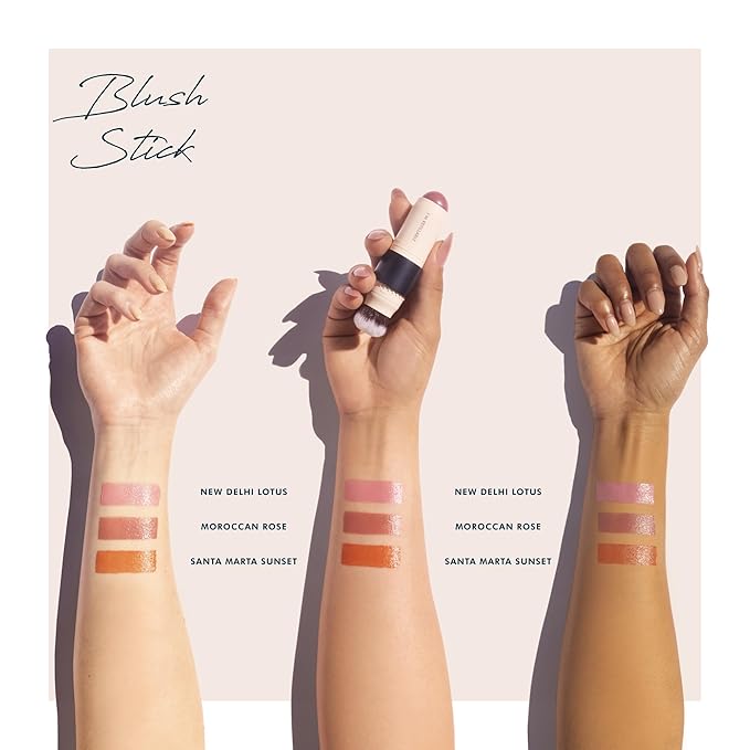 Trestique Blush Stick, Vegan Blush Stick With Built-In Blush Brush, Pink Blush Makeup For Women, Rose Blush Makeup, 2-In-1 Creamy Blush Makeup-Velvo Beauty