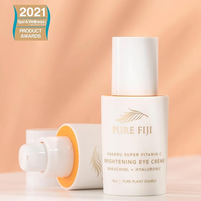 PURE FIJI Eye Cream Vitamin C Brightening Eye Cream, Under Eye Cream for Wrinkles and Bags, Under Eye Cream For Dark Circles, Smoothing & Anti-Aging Skincare (0.5oz/15ml)-Velvo Beauty