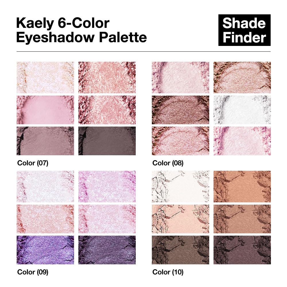 Kaely 6 Colors Mini Purple Eye Shadow Palette Makeup, Matte Shimmer Glitter Violet Lavender Lilac Eyeshadow Palette High Pigmented Waterproof, paleta de sombras de ojos, Vegan & Cruelty-free, 09-Velvo Beauty