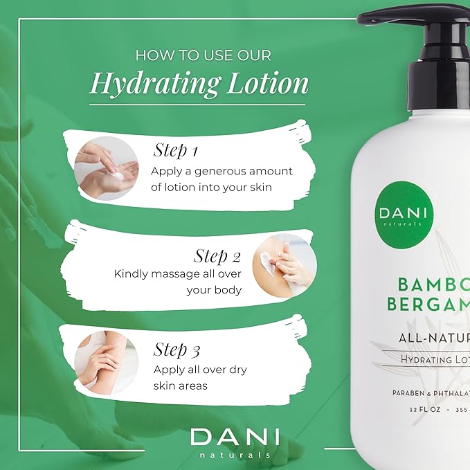Naturals Hand & Body Lotion - Clean Bamboo Bergamot Scented, Deep Hydration Lotion for Dry Skin, With Shea Butter & Aloe Vera, Natural & Organic Ingredients, Paraben-Free, 12 Oz-Velvo Beauty