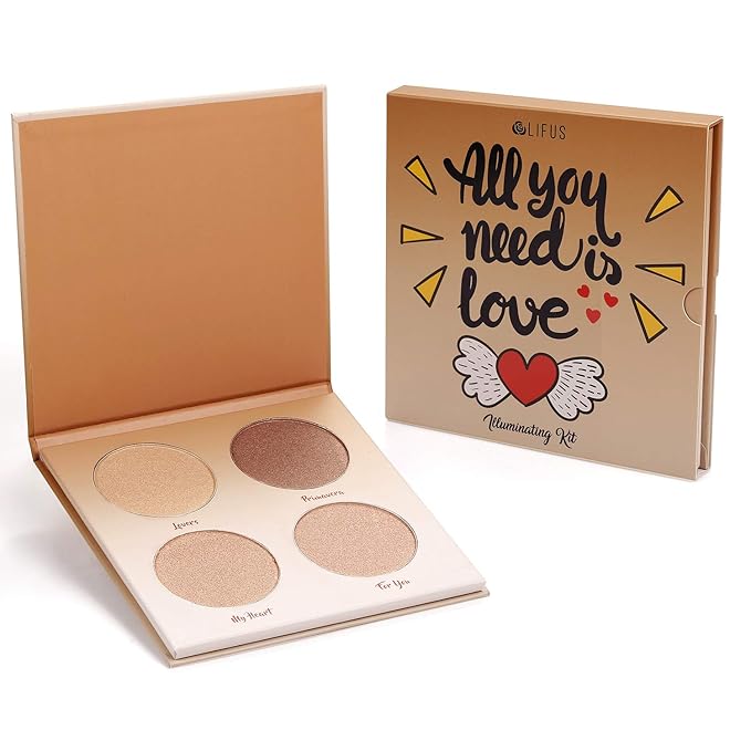 Highlighter Palette,Highlighter Makeup Palette, Glow Bronzer Highlighter Powder Kit,Face illuminator makeup palette-Velvo Beauty