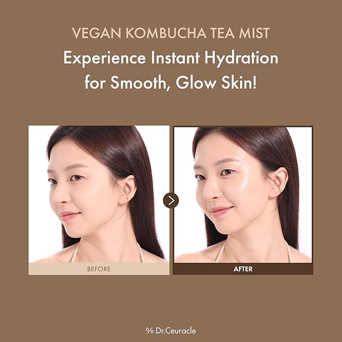 Dr.Ceuracle Vegan Kombucha Tea Mist - Hydrating Face Mist, Portable Milky Spray Serum, Korean Skincare (80 ml / 2.70 fl. oz.)-Velvo Beauty