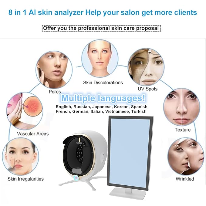 Professional Skin Analyzer Machine - Cobbawe Facial Skin Detection & Analysis for Healthy Skin Care (MJ-W-21.5)-Velvo Beauty