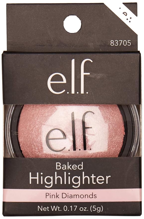 e.l.f. Studio Baked Highlighter 83705 Pink Diamonds 0.17 OZ (5g)-Velvo Beauty