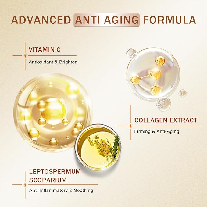 Vitamin C Serum for Face with Hyaluronic Acid, Boost Skin Collagen, Brightening, Antioxidant, Anti-Aging, Hydrate & Plump, Improve Appearance of Dark Spots, Tone, Fine Lines Facial Serum 30ml/1 fl oz-Velvo Beauty