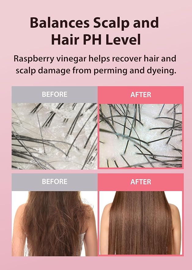 A’PIEU Raspberry Vinegar Hair Shampoo 16.9 fl.oz / 500 ml - Dandruff & Clarifying Shampoo | Scalp Treatment I Korean Hair Care I Balances pH, Removes Buildup, Soothes Scalp-Velvo Beauty