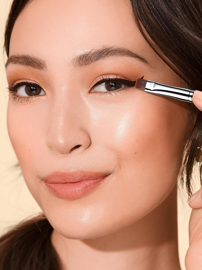 EIGSHOW Flat Eyeliner Brush, Professional Precise Eyebrow Concealer Brush for Sharp Defined, Eye Liner Application with Gel Liquid Cream Powder (E808)-Velvo Beauty