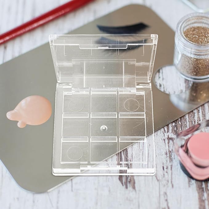 2pcs Empty Lipstick Palette Clear Lipstick Case Mini Highlighters Cross Body Bag Portable Makeup Organizer Storage Cases Sample Eye Shadow Plastic Empty Bracket Travel-Velvo Beauty