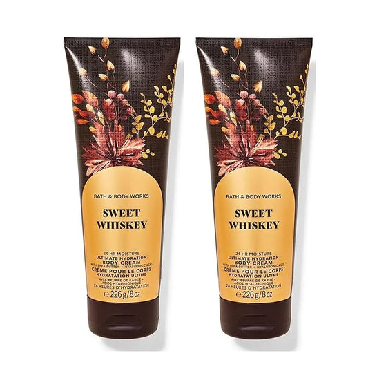 Bath & Body Works Ultimate Hydration Body Cream For Women 8 Fl Oz 2- Pack (8 Ounce (Pack of 2), Sweet Whiskey)-Velvo Beauty