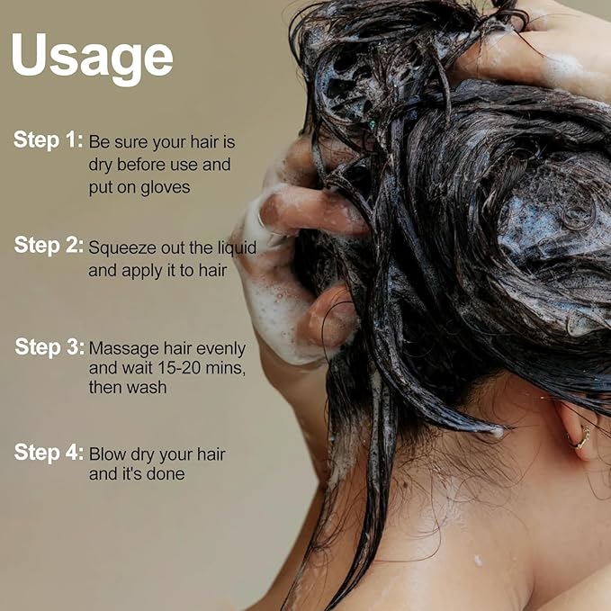 Coffee Hair Dye, Hair Dye Shampoo for Men and Women, Hair Color Shampoo For Home Use, Shampoo Para Canas, Hair Dye Shampoo 3 in 1, 16.9 Fl Oz (Coffee)-Velvo Beauty