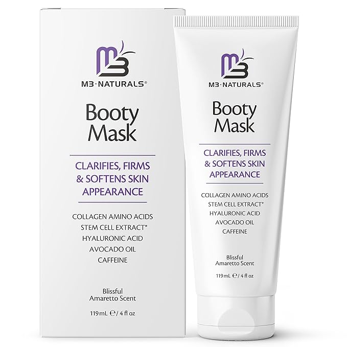 Moisturizing Butt Mask for Women - Butt Firming Mask and Caffeine Cellulite Cream for Thighs and Buttocks with Collagen - Clarifying Butt Firming Cream for Cellulite KP and Dry Skin by M3 Naturals-Velvo Beauty