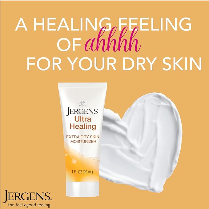 Jergens Ultra Healing Dry Skin Moisturizer, Travel Size Body and Hand Lotion, 1 Oz (Pack of 24)-Velvo Beauty