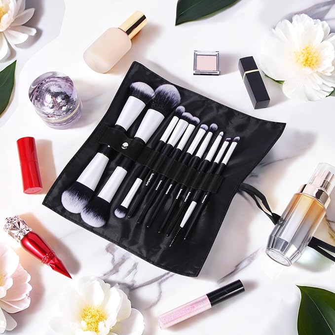 Makeup Brush Set 10pc, Dual-Ended Makeup Brushes For Bronzer, Contour, Eyeshadow, Blush, Concealer, Foundation-Velvo Beauty