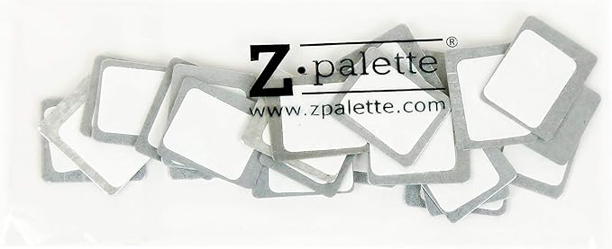 Square Metal Stickers 26mm 30-Pack for Non-Magnetized Makeup Pans-Velvo Beauty