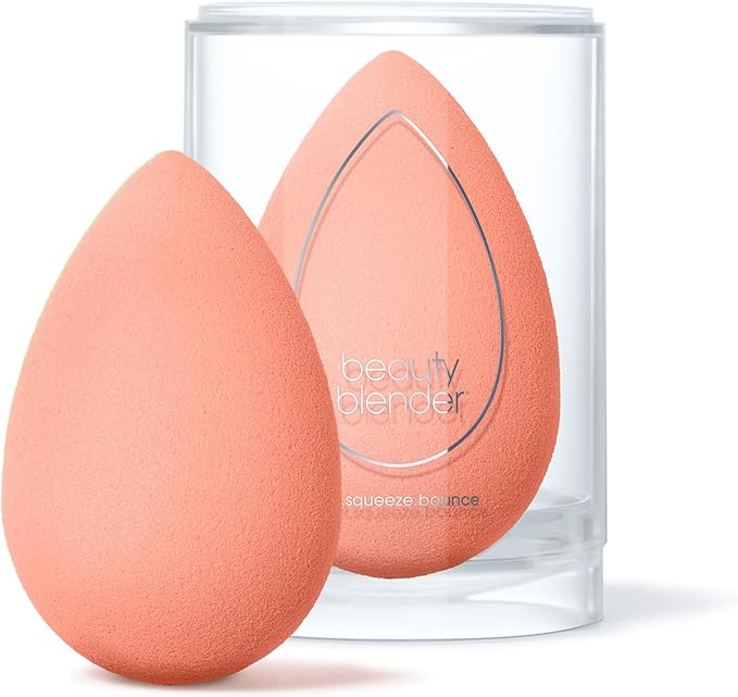 Beautyblender® | Papaya Beauty Blender Makeup Sponge, Super-Soft Foam Easily Blends Foundations, Powders & Creams, Made in USA, Reusable, Washable, Streak Free Application, Vegan, Cruelty Free-Velvo Beauty