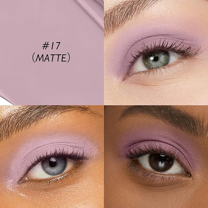 Eyeshadow Stick Mauve, Matte Cream Eye Shadow Stick Waterproof Neutral Nude Eyeliner Brightener Pencil Crayon Long-Lasting Eye Highlighter Makeup for Older Women Easy to Use High Pigmented-Velvo Beauty