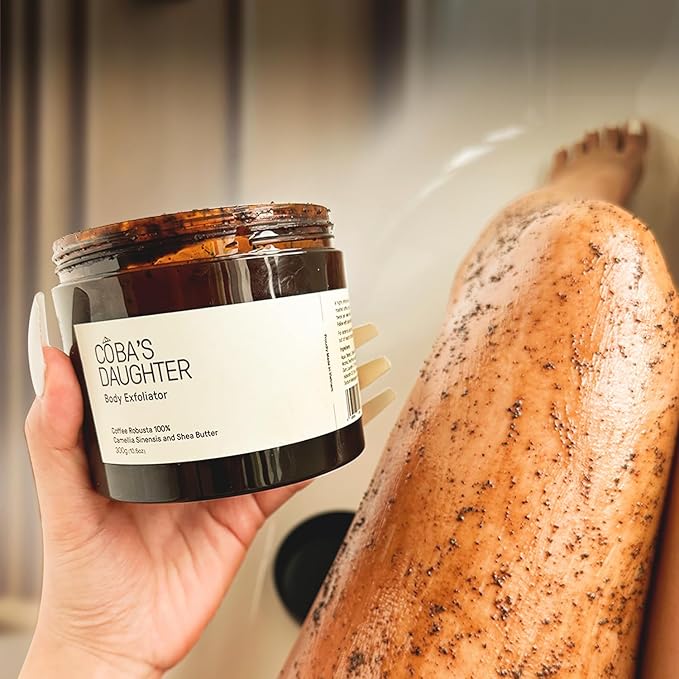 COBA'S DAUGHTER Robusta Coffee Body Scrub| Exfoliating for Cellulite and Stretch Marks, KP Bump Eraser, Strawberry Legs,Underarm | Matcha & Shea Butter | Safe for pregnancy | Vegan Beauty (10.6 Oz)-Velvo Beauty