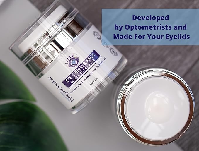 Eye Cream and Face Moisturizer with Organic Aloe Juice, Shea Butter, Almond Oil, & Jojoba Oil | Anti-Aging Eyelid and Facial Moisturizer to Reduce Dark Spots, Dark Circles & Wrinkles (1)-Velvo Beauty