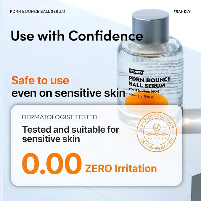 FRANKLY Salmon PDRN Bounce Ball Serum – PDRN Salmon DNA Serum for Plumping, Firming & Glass Skin | Glowing skin Booster | Lightweight, Non-Sticky Korean Skincare | 1.01 fl oz-Velvo Beauty
