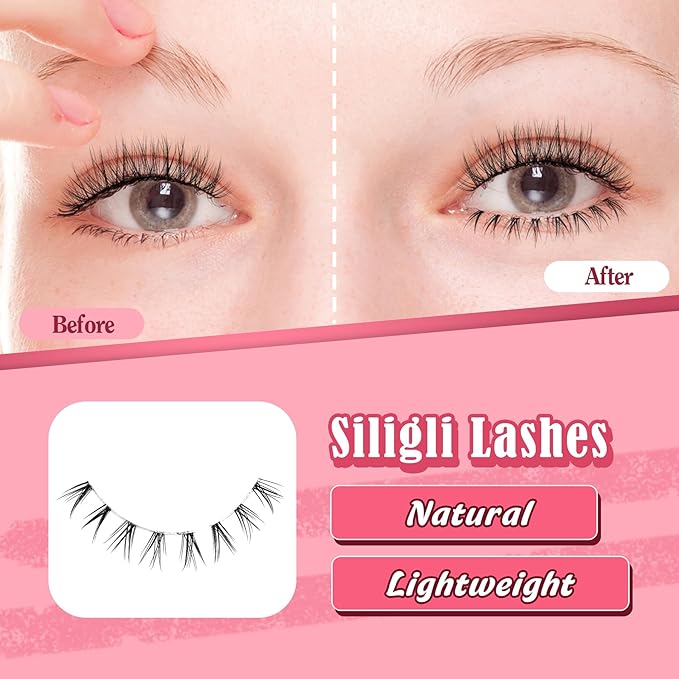 Lashes Natural Bottom Lashes 9mm Lower Strip Lashes Extention False Eyelashes Natural Look Wispy Bottom Eyelashes Fake Lashes Pack 7 Pairs-Velvo Beauty