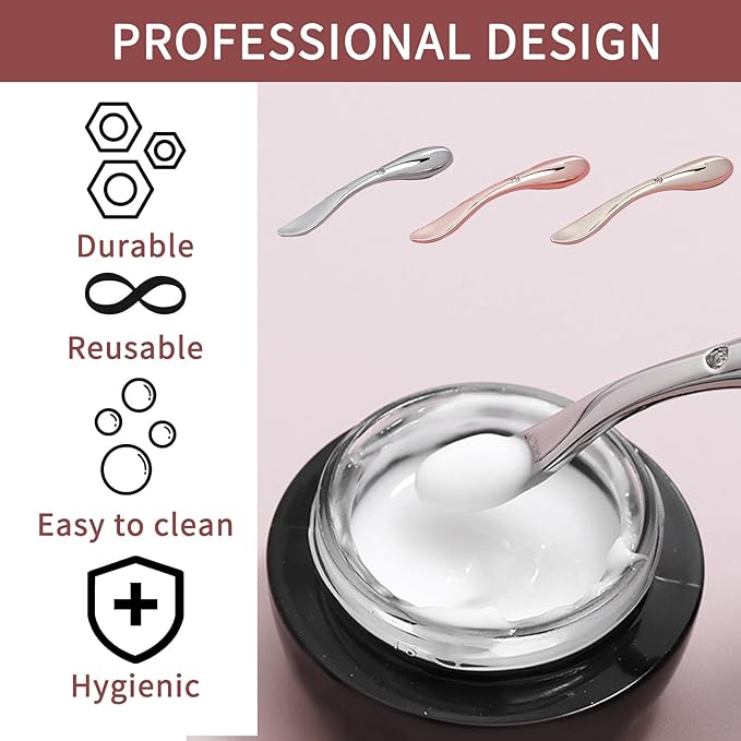NIIIYTYB3 Pcs Eye Cream Applicator Tool Metal Eye Massager Wand 2 in 1 Zinc Alloy Roller for Under Eye Face Applicator Moisturizer Wand Stick with Spatula Mini Skincare Cosmetic Spatulas-Velvo Beauty