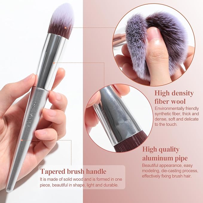 BS-MALL Makeup Brush Set 18 Pcs Premium Synthetic Foundation Powder Concealers Eye shadows Blush Makeup Brushes with black case-Velvo Beauty