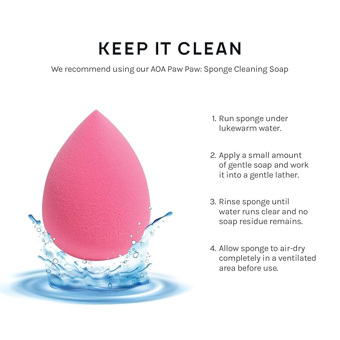 AOA Studio Collection makeup Sponge Set Latex Free and High-definition Set of 6 makeup Wonder blender For Powder Cream and Liquid, Super Soft Wonder Beauty Cosmetic-Velvo Beauty