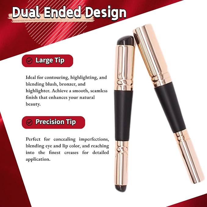 Dual Ended Silicone Lip Brush with Lid, Jelly-like Lip Makeup Brush, Versatile Makeup Applicator for Lips, Concealer, Contour, Blush, Bronzer, and Eyes, 1 count-Velvo Beauty