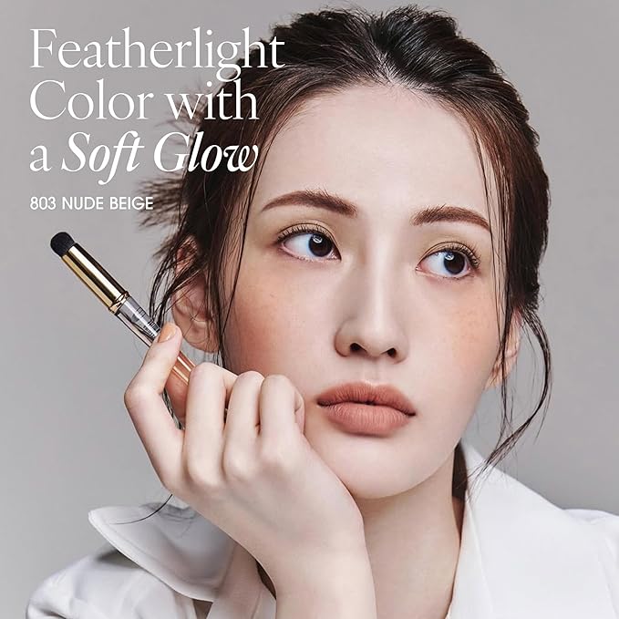 AIR LIPS 803 NUDE BEIGE, Lip & Cheek, Natural Soft Matte Finish & Buildable, Airy Formula (1.2g, 0.003 oz.)-Velvo Beauty