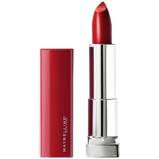 Maybelline Color Sensational Made for All Lipstick, Crisp Lip Color & Hydrating Formula, Ruby For Me, Red, 1 Count-Velvo Beauty