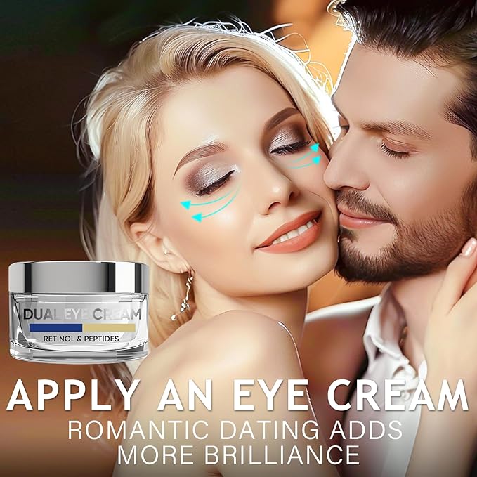 Eye Cream, Dual Eye Cream Anti Aging with Advanced Retinol and Peptides, Under Eye Cream for Dark Circles, Fine Lines, Puffiness and Bags Under Eyes-Velvo Beauty