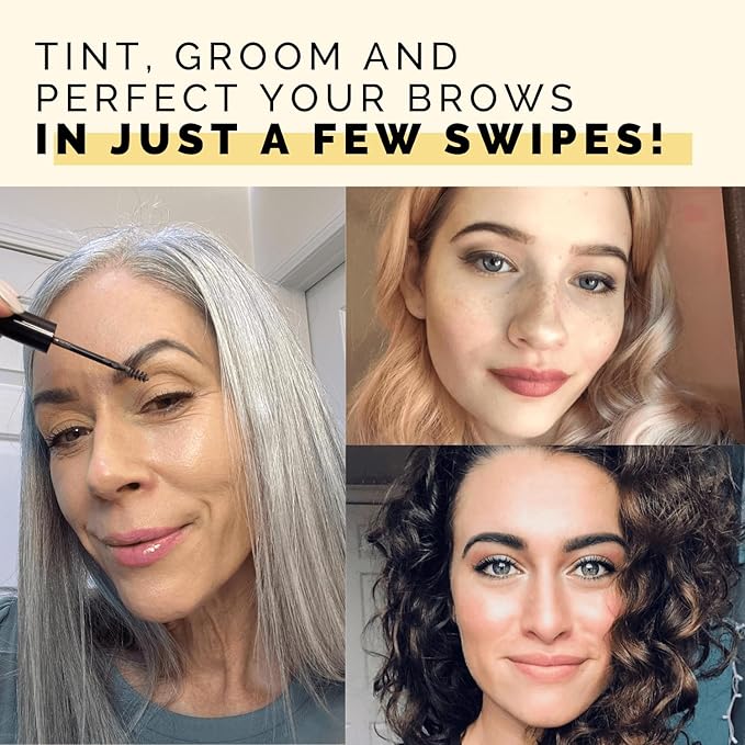 Elizabeth Mott Queen of the Fill Tinted Eyebrow Gel – Brow Filler, Volumizer & Setter – Defines, Shapes & Covers Gray Hairs – Water-Resistant, Long-Lasting – Cruelty-Free – Blonde Shade 4g-Velvo Beauty